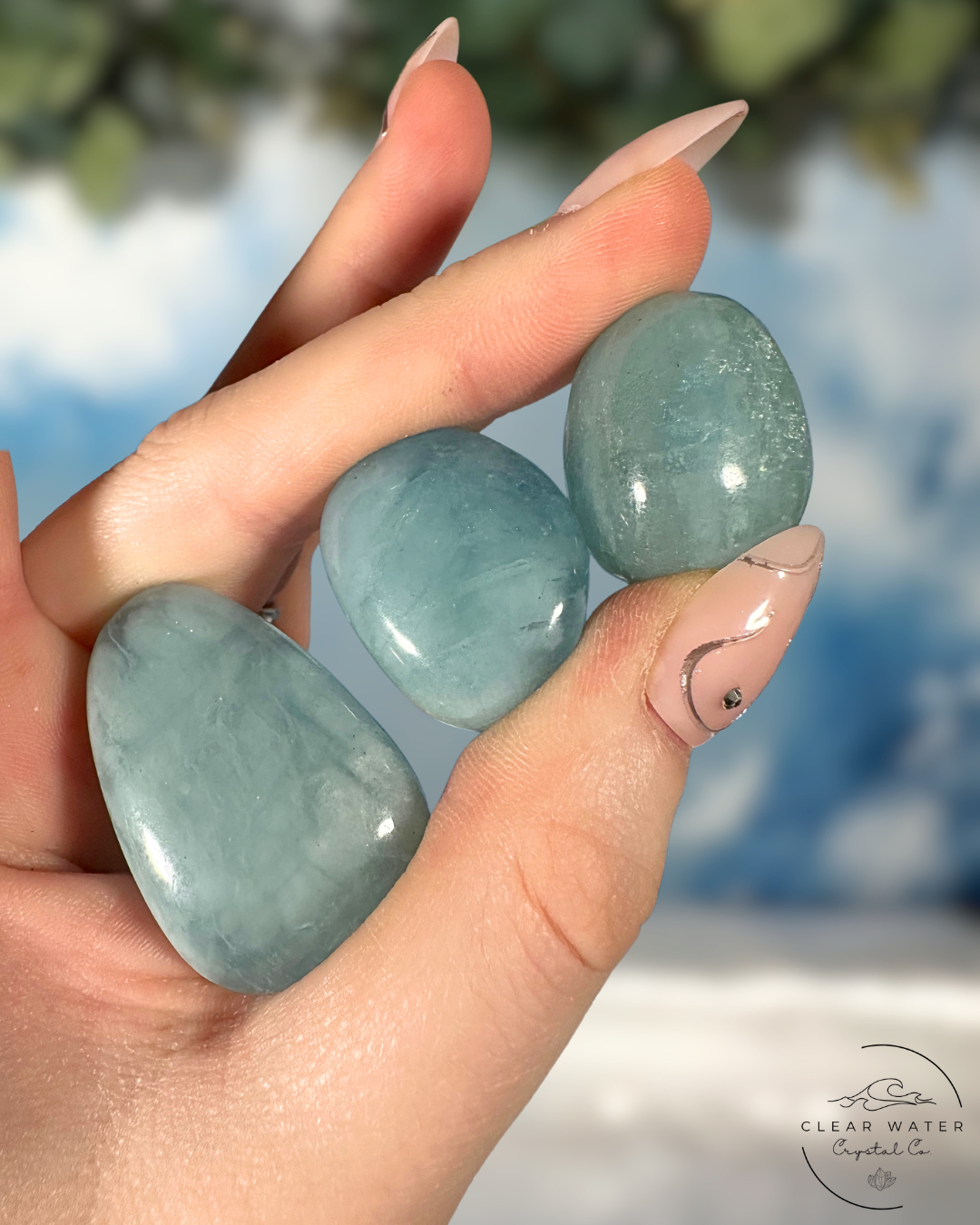 Aquamarine Tumble Stones: Tranquil Waters