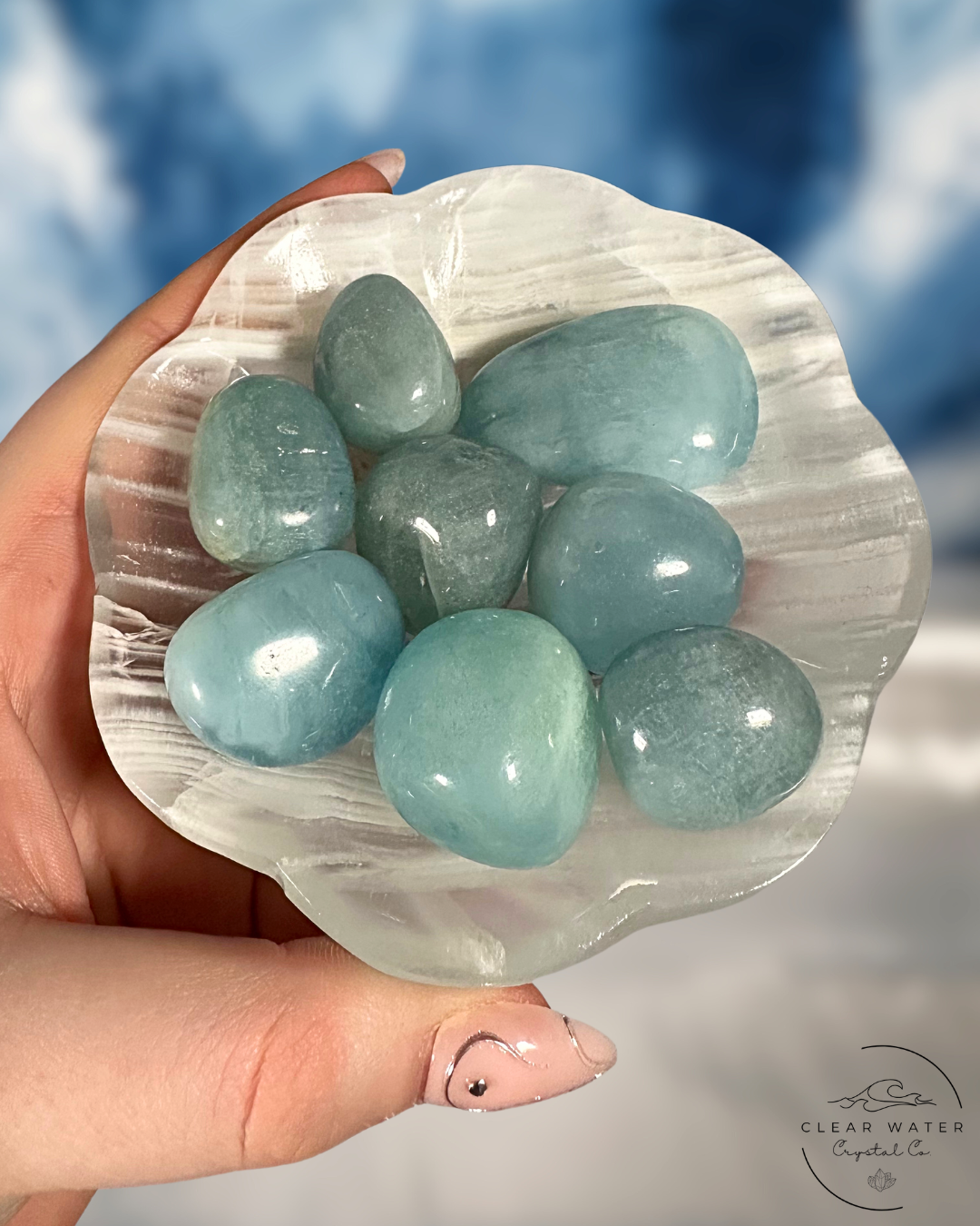 Aquamarine Tumble Stones: Tranquil Waters