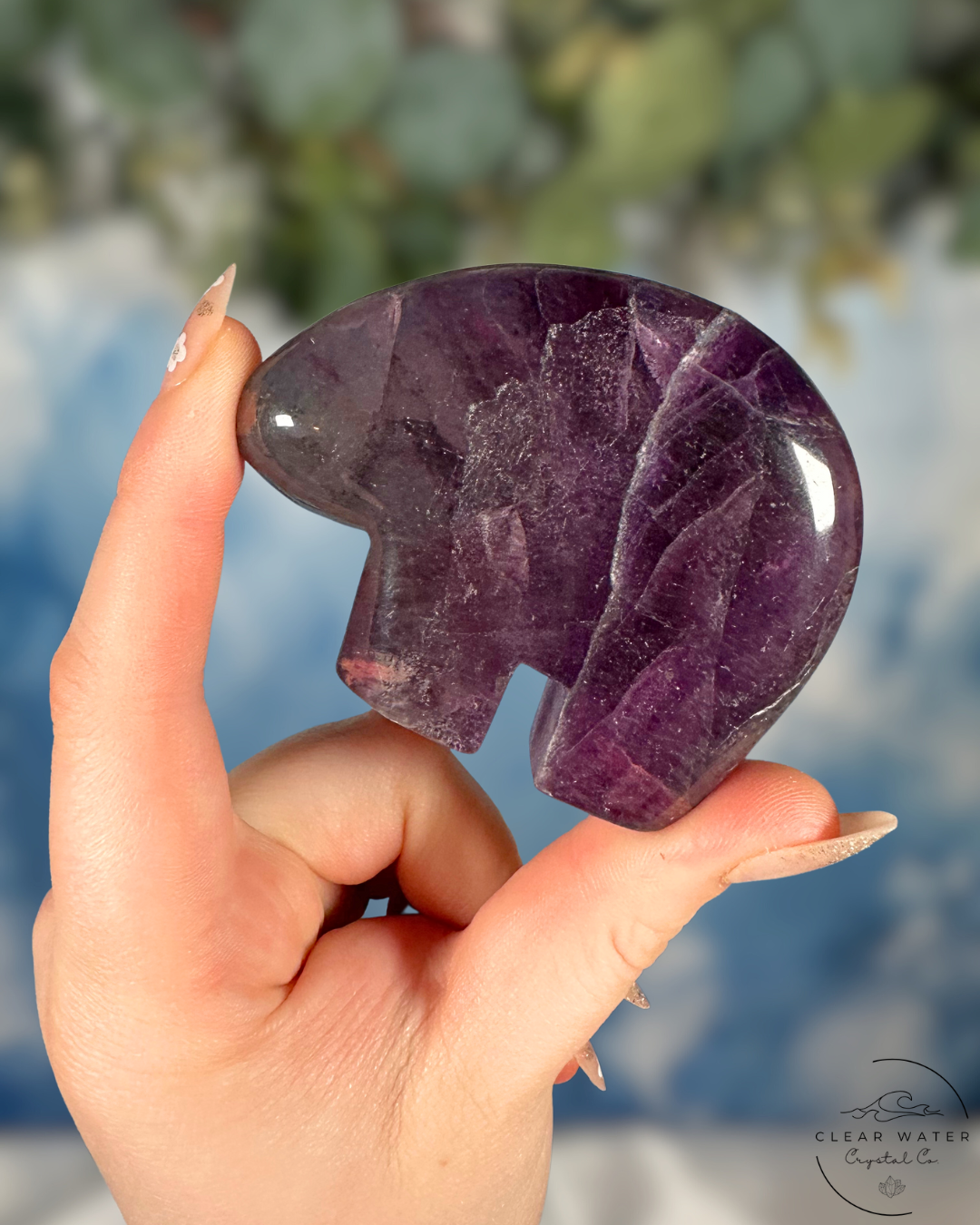 Mexican Fluorite Bear Carving