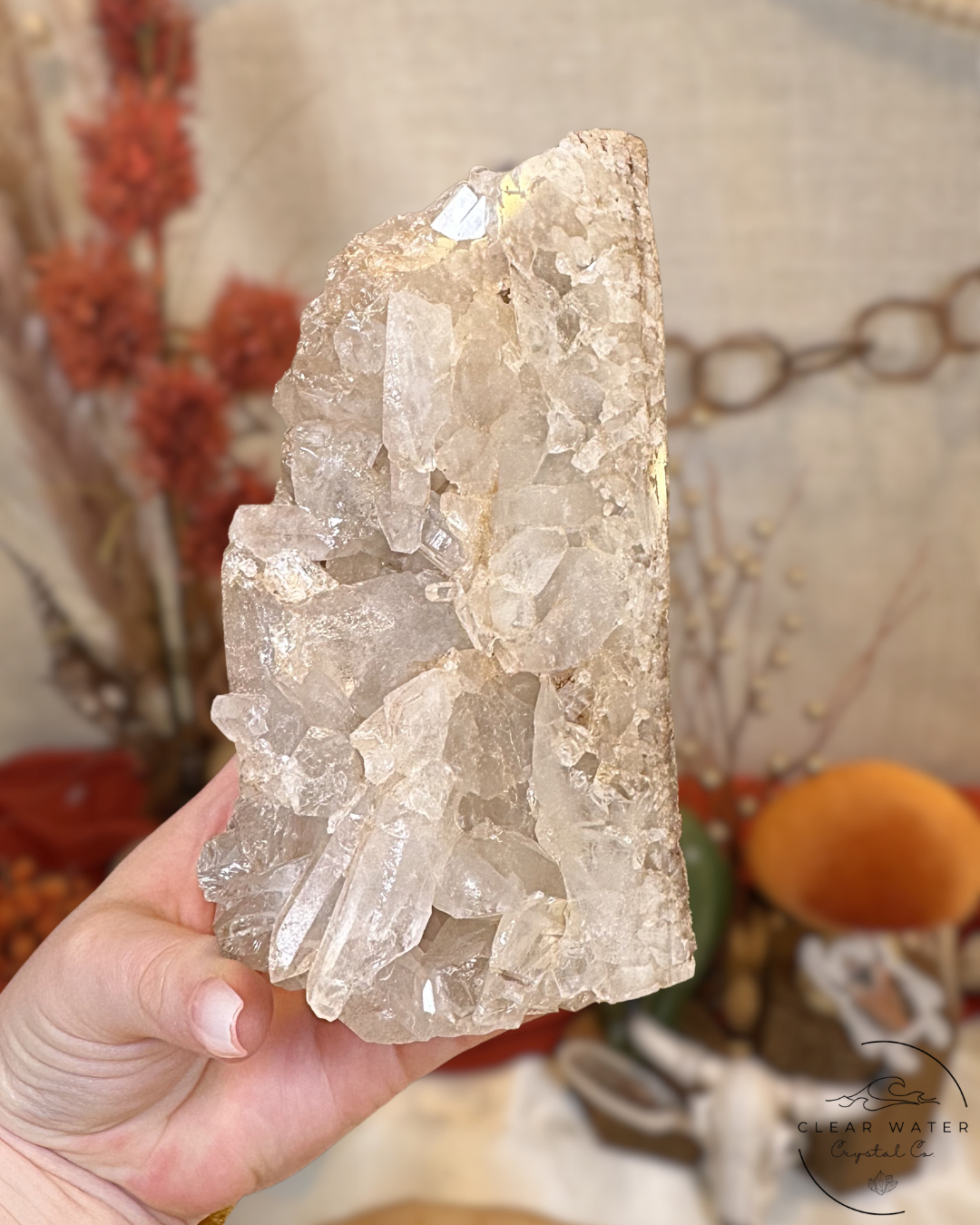 Clear Quartz Cluster Bookends- Brazil