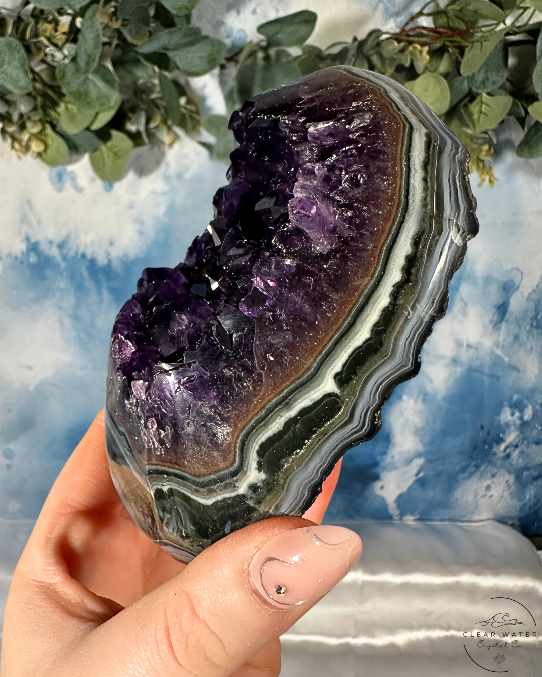 Uruguayan Amethyst on Custom Stand - Violet Abyss
