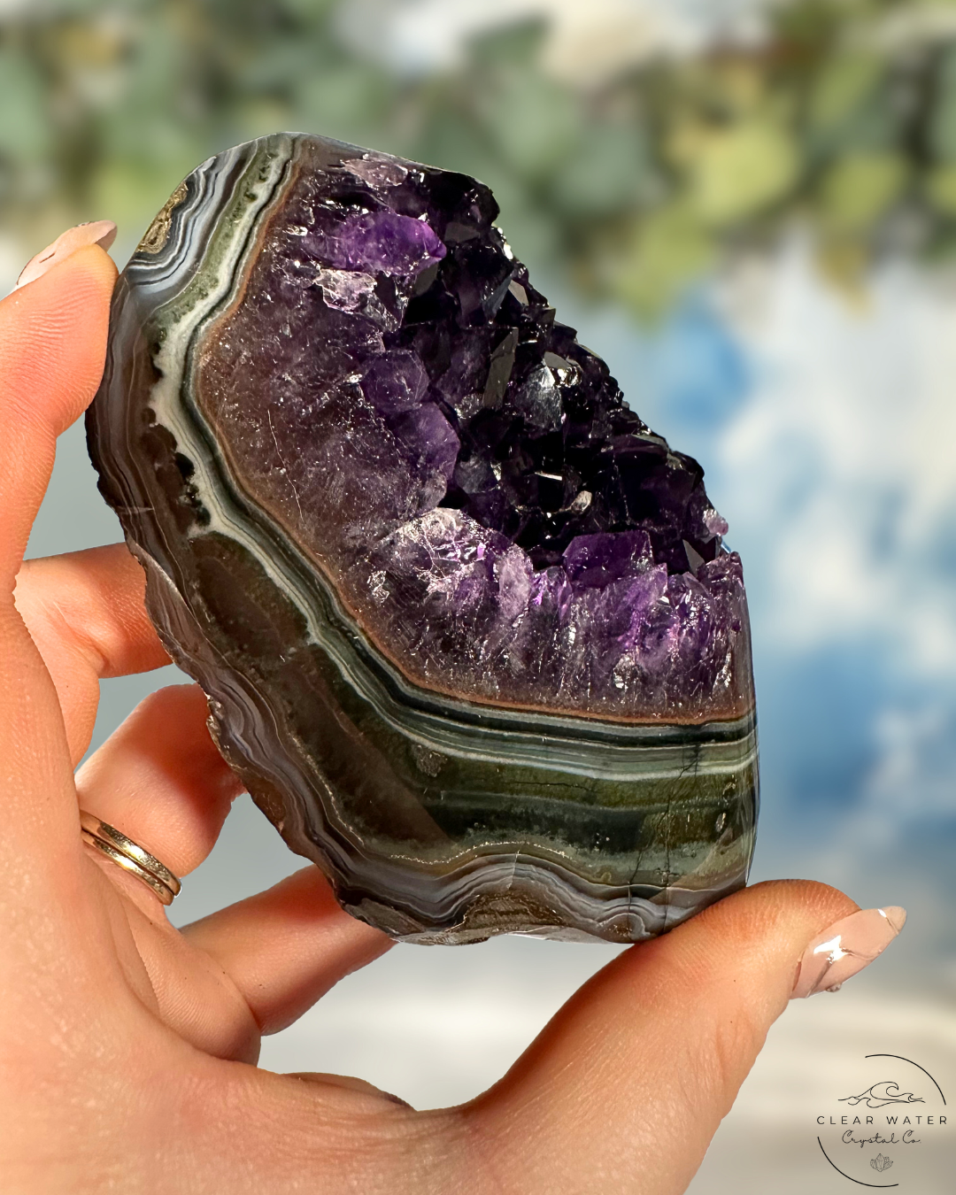 Uruguayan Amethyst on Custom Stand - Violet Abyss