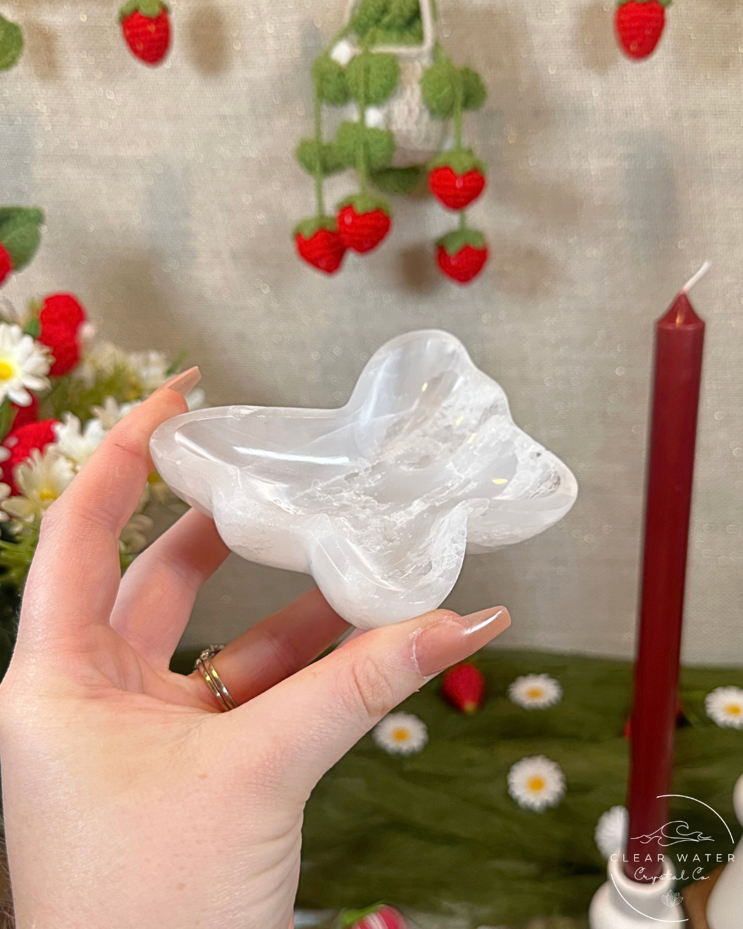 Satin Spar Butterfly Bowls