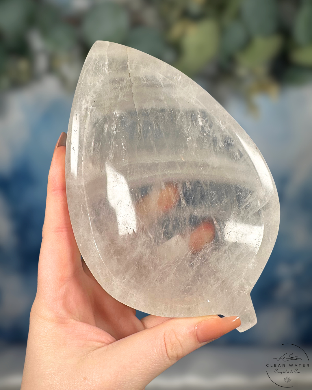 Clear Quartz Leaf Bowls