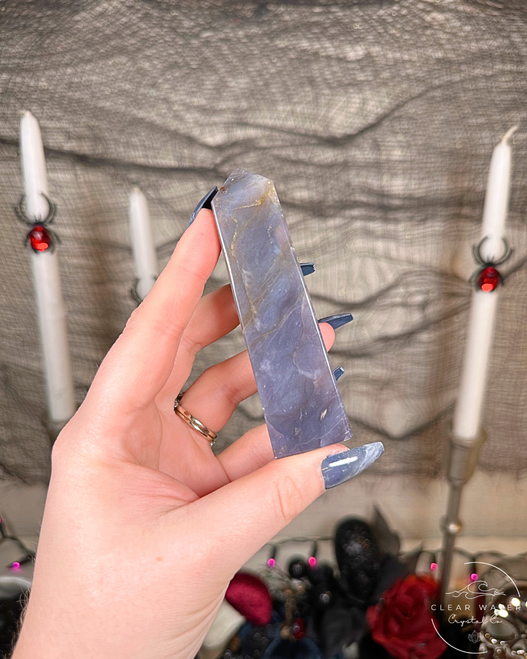 Indonesian Purple Chalcedony Towers