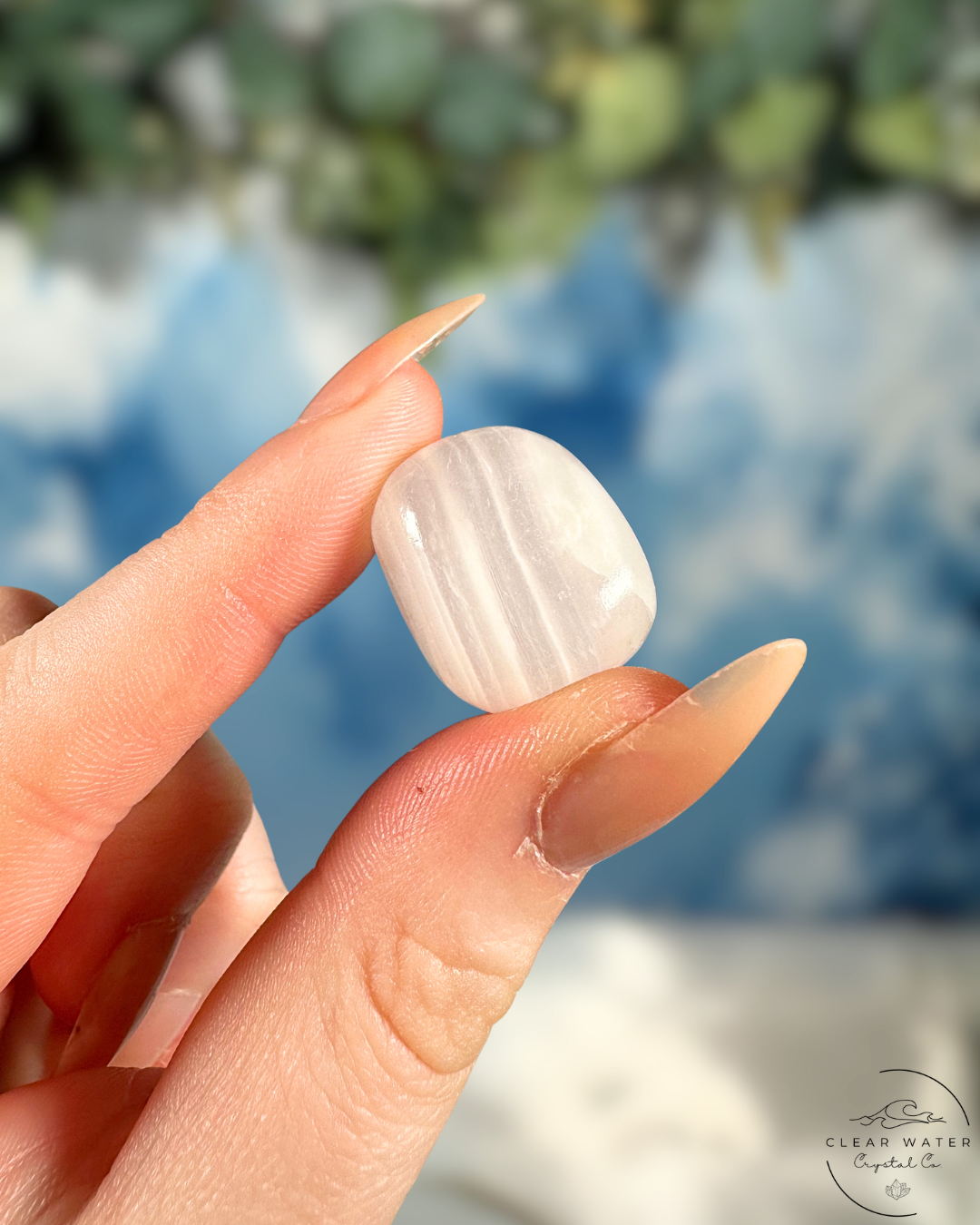 Mangano Calcite Tumble: Gentle Love & UV Magic