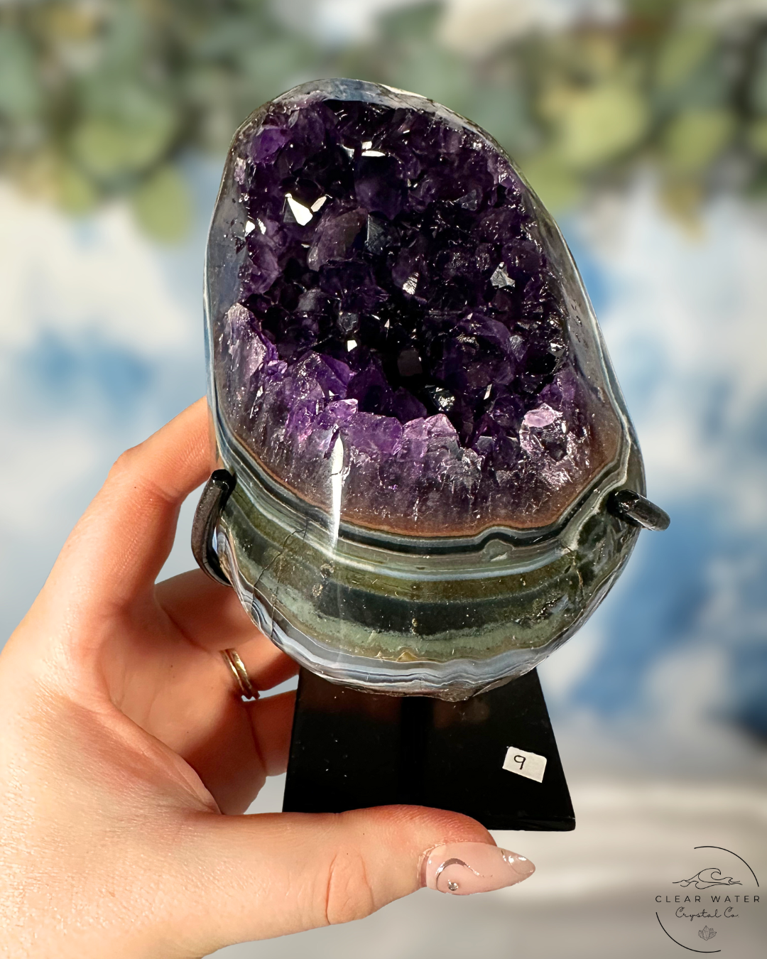 Uruguayan Amethyst on Custom Stand - Violet Abyss