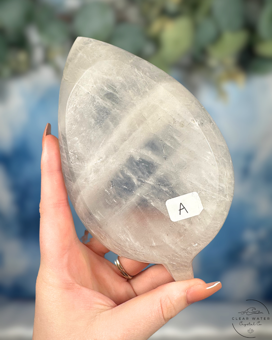 Clear Quartz Leaf Bowls