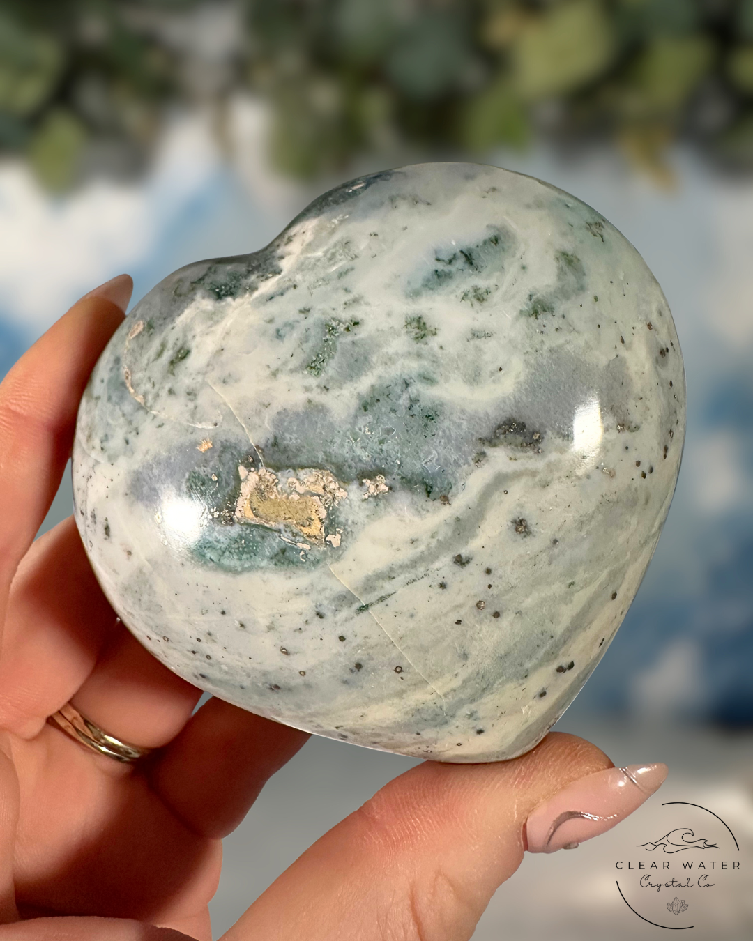 Large Sea Jasper Heart