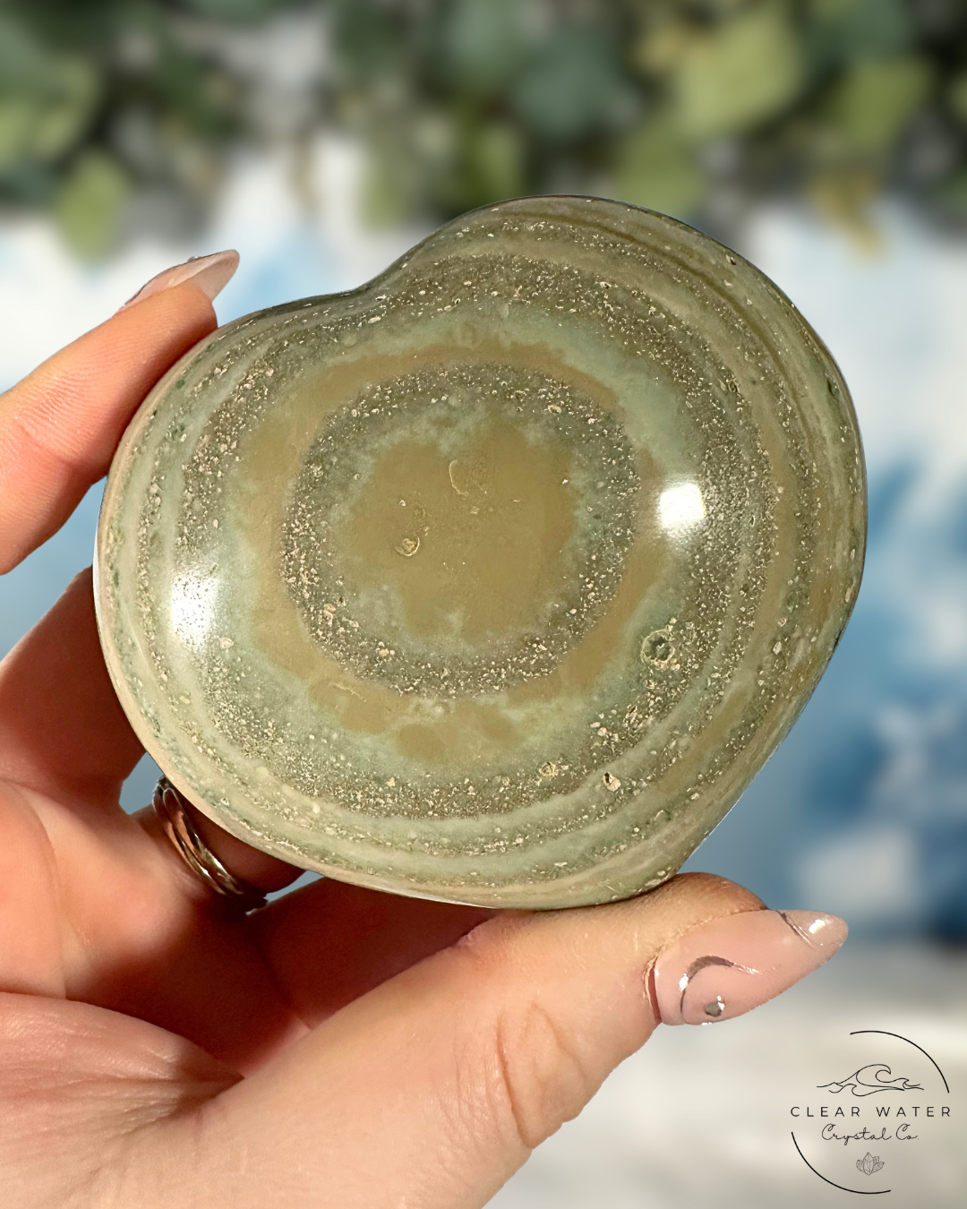 Large Sea Jasper Heart