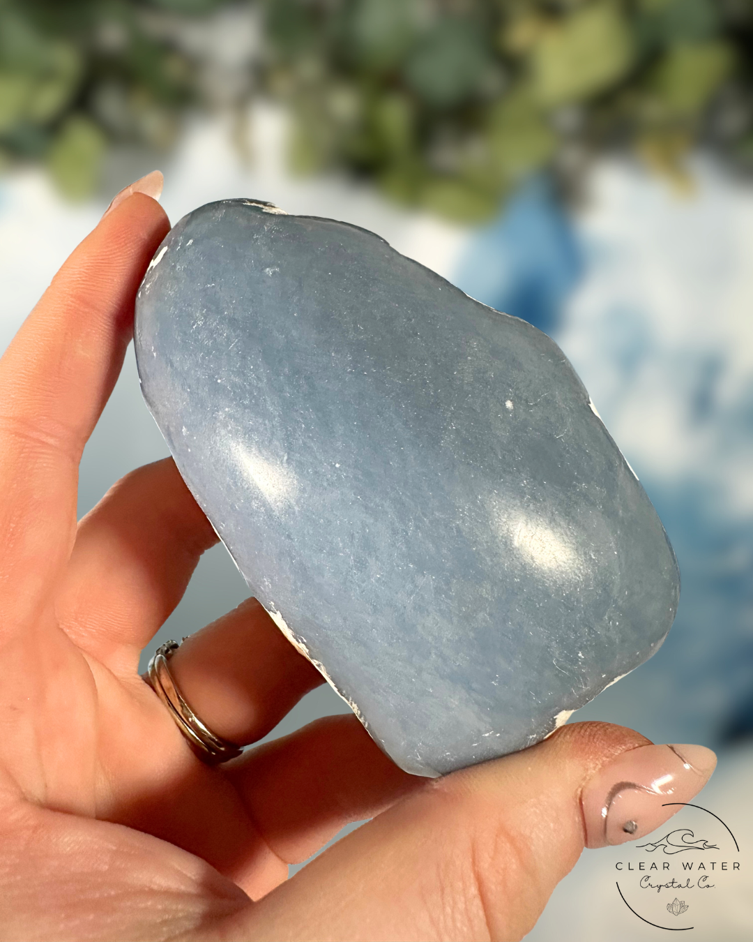 Top Polished Angelite Freeform: Ethereal Connections