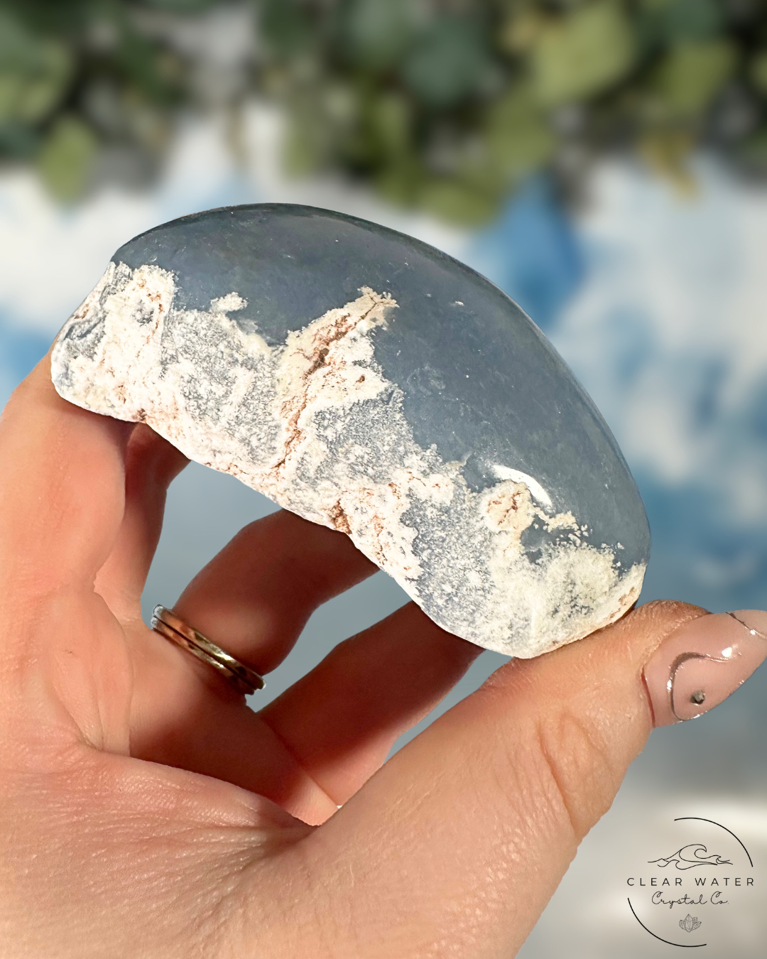 Top Polished Angelite Freeform: Ethereal Connections
