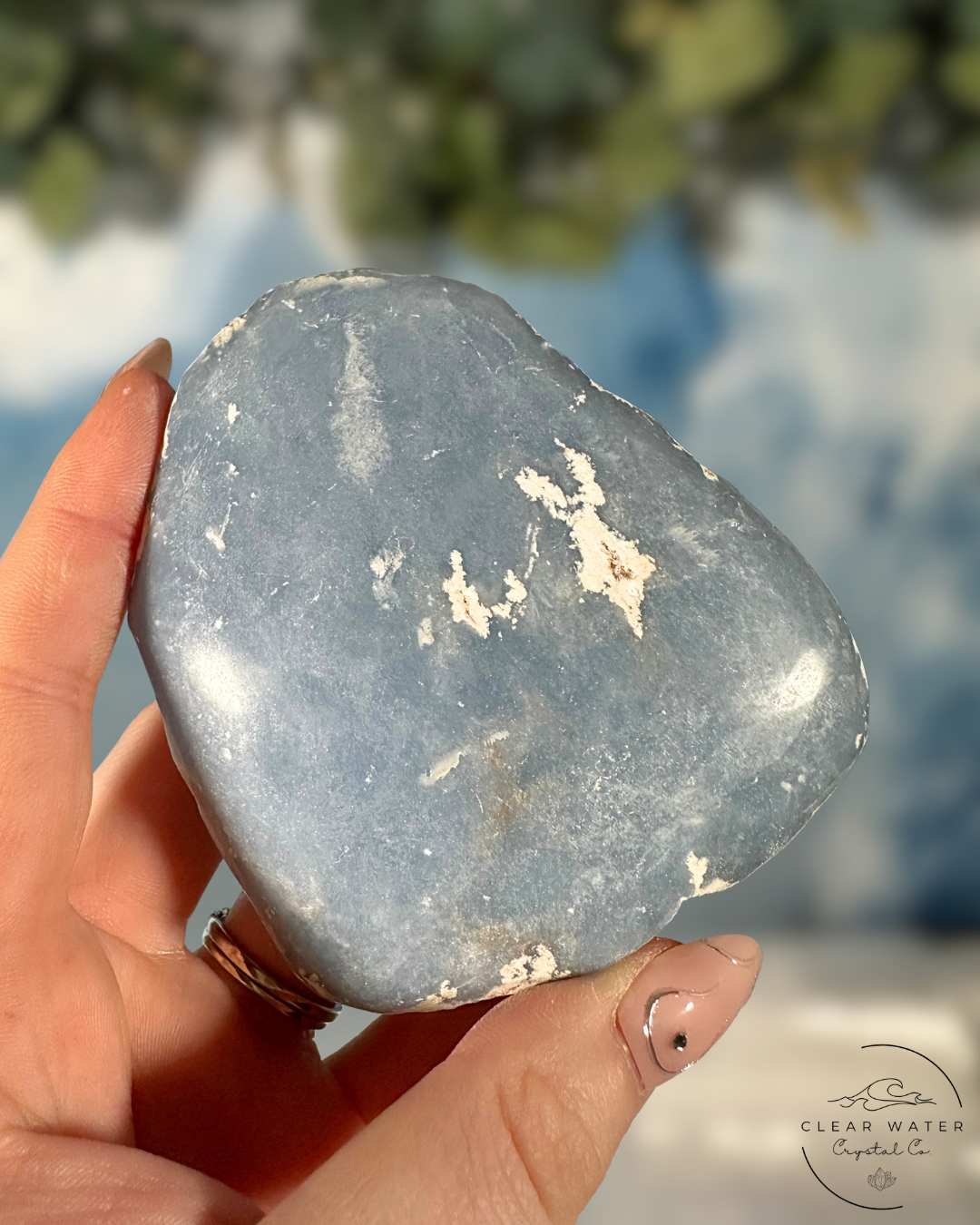Top Polished Angelite Freeform: Ethereal Connections