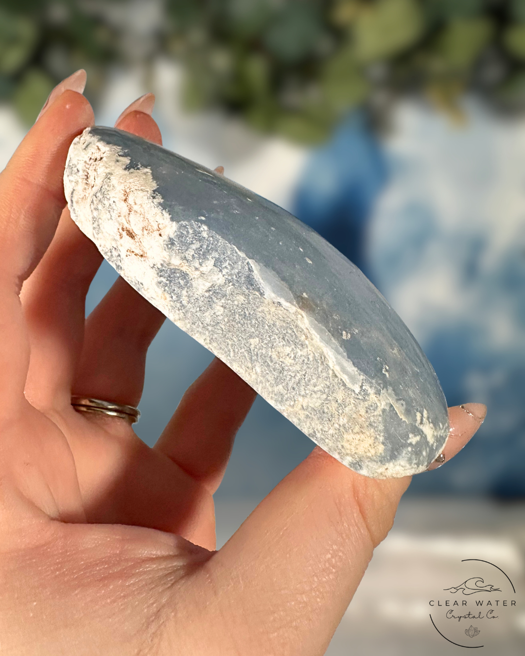 Top Polished Angelite Freeform: Ethereal Connections