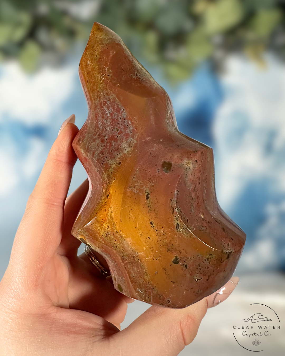 Madagascar Sea Jasper Flames: Dancing Waves of Tranquility