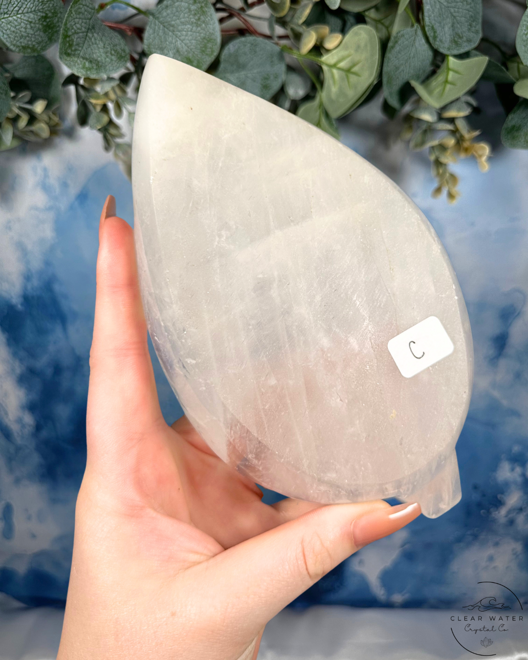 Clear Quartz Leaf Bowls