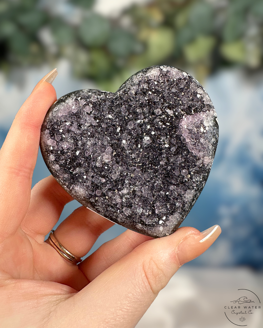 Uruguayan Amethyst Heart Carvings