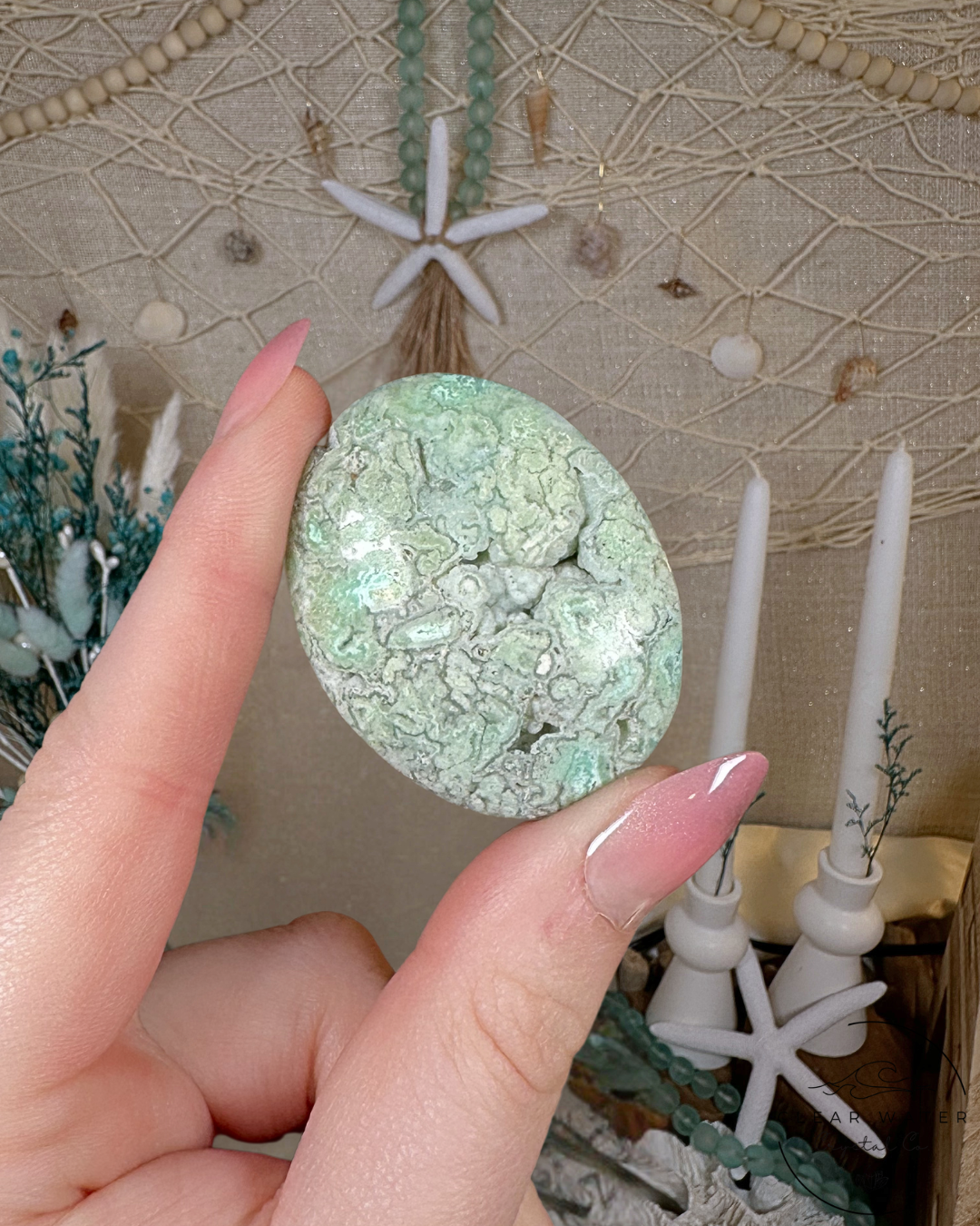Brecciated Chrysoprase Palmstones