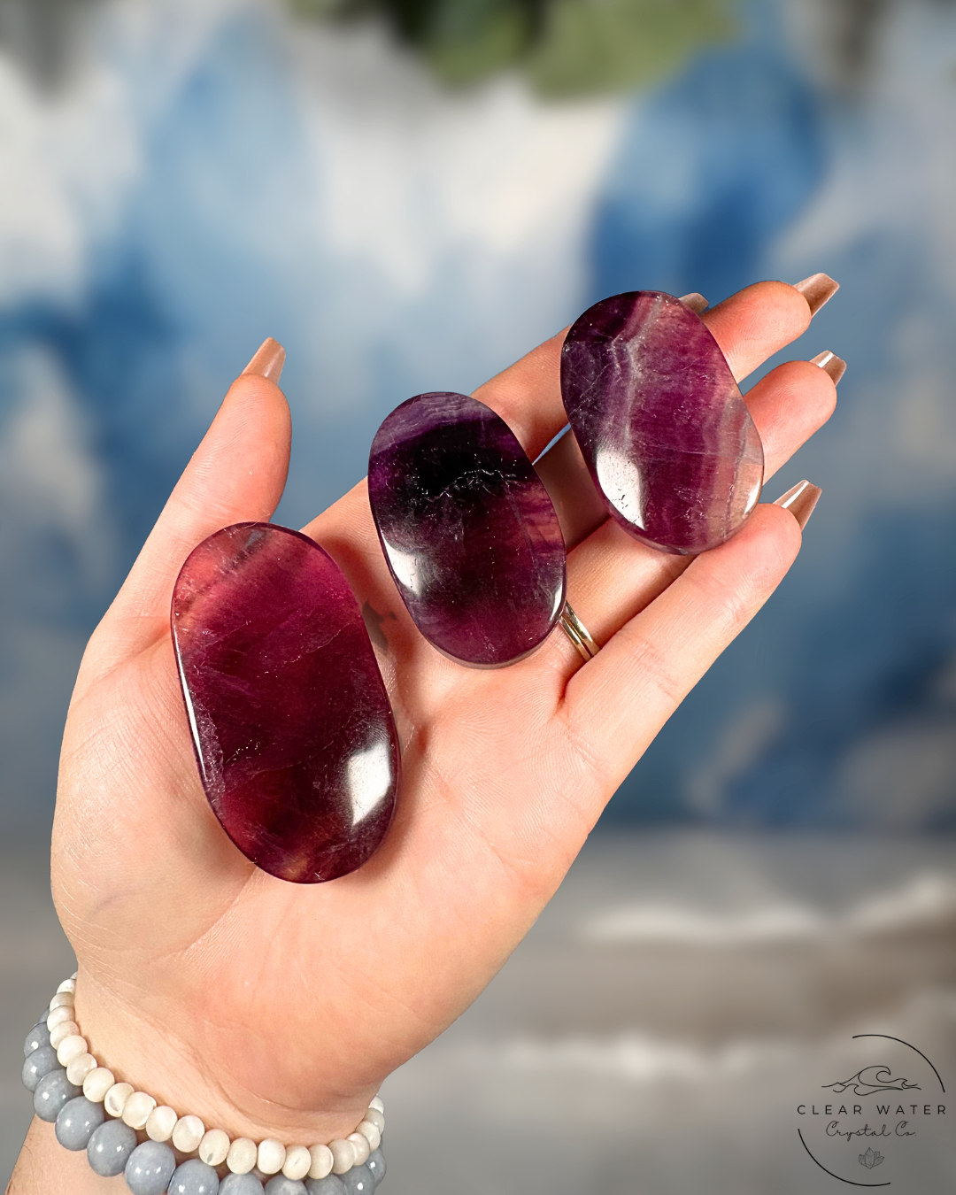 Magenta Fluorite Palmstone