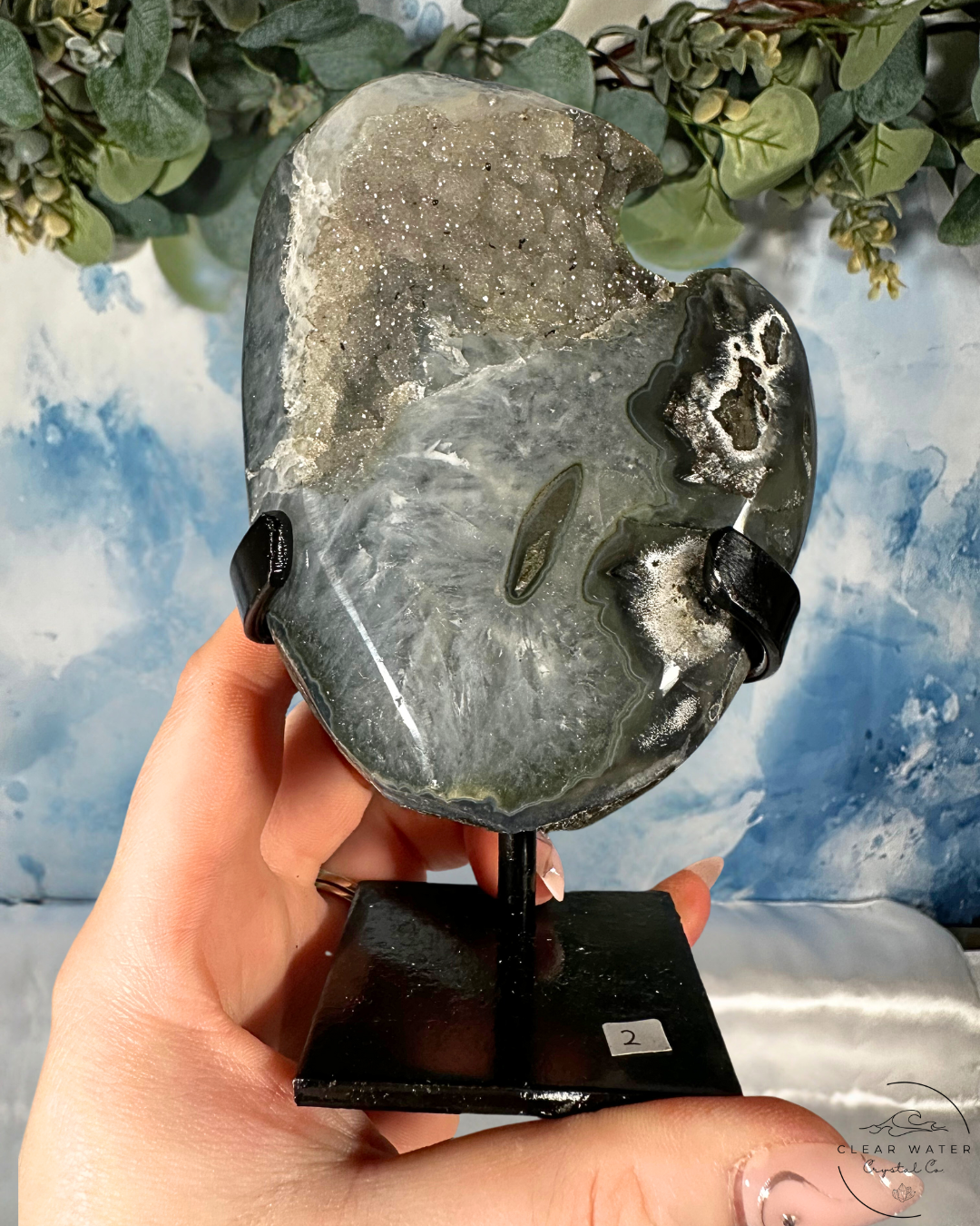 Uruguayan Amethyst on Custom Stand: Serene Shores