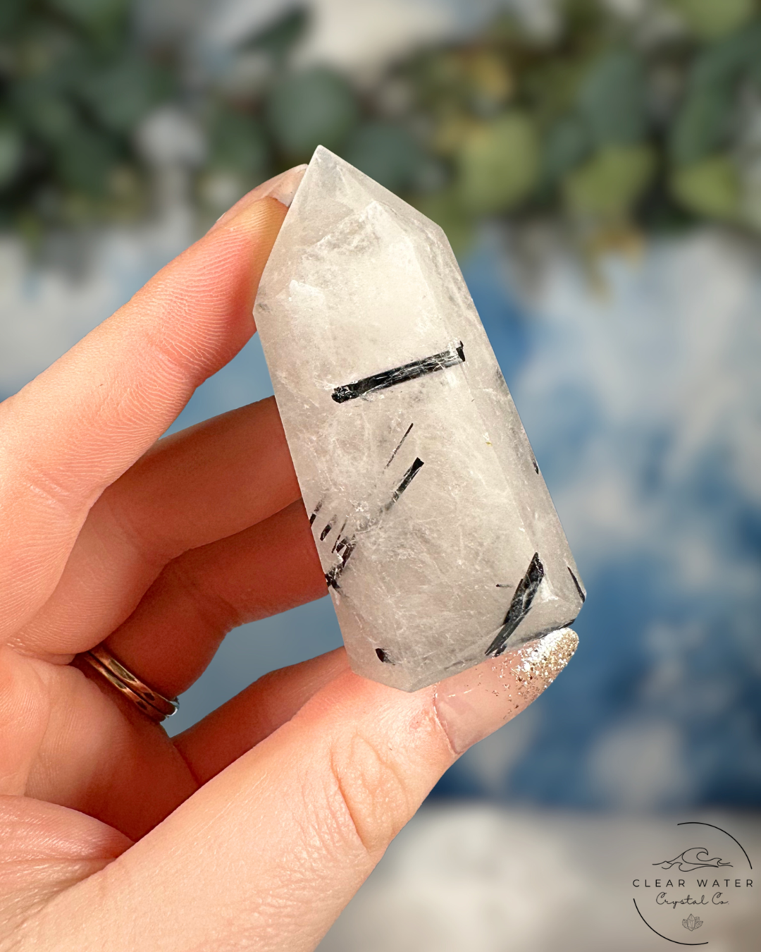 Black Tourmaline in Quartz Tower: Fortified Clarity