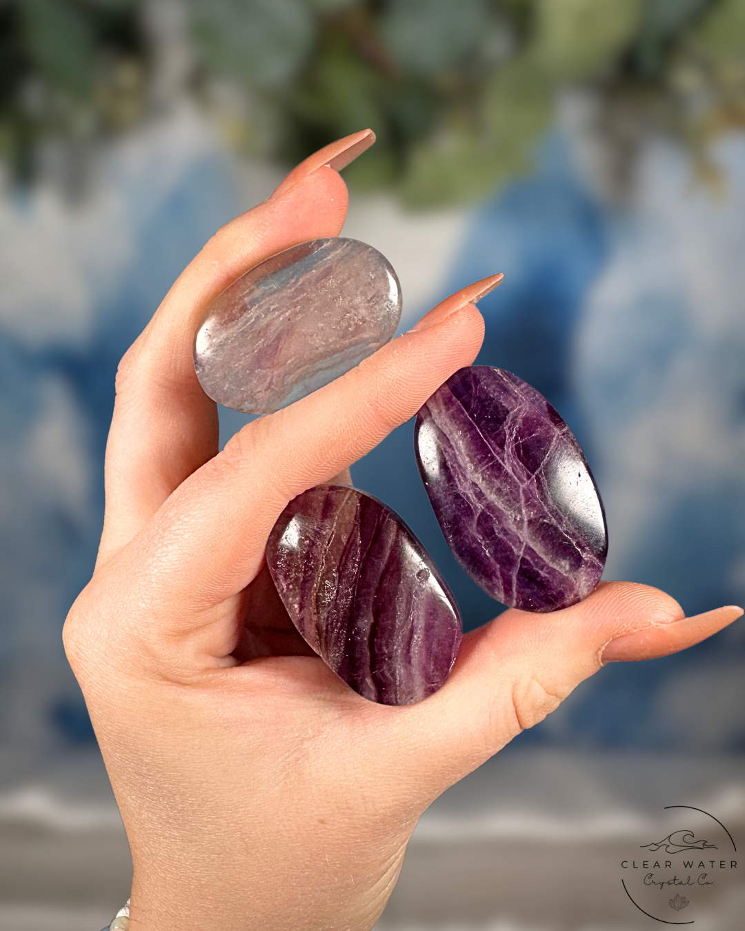 Magenta Fluorite Palmstone