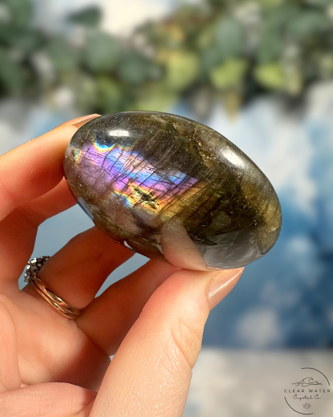 Imperfect Labradorite Palmstones - Minimal, Unique Flash