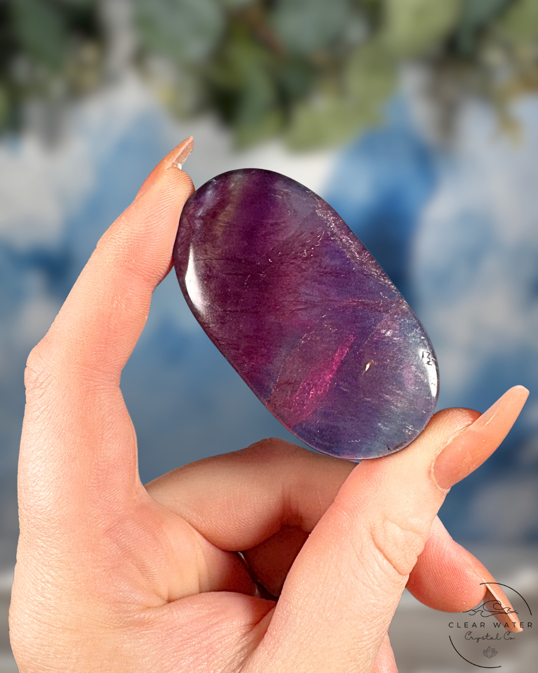 Magenta Fluorite Palmstone