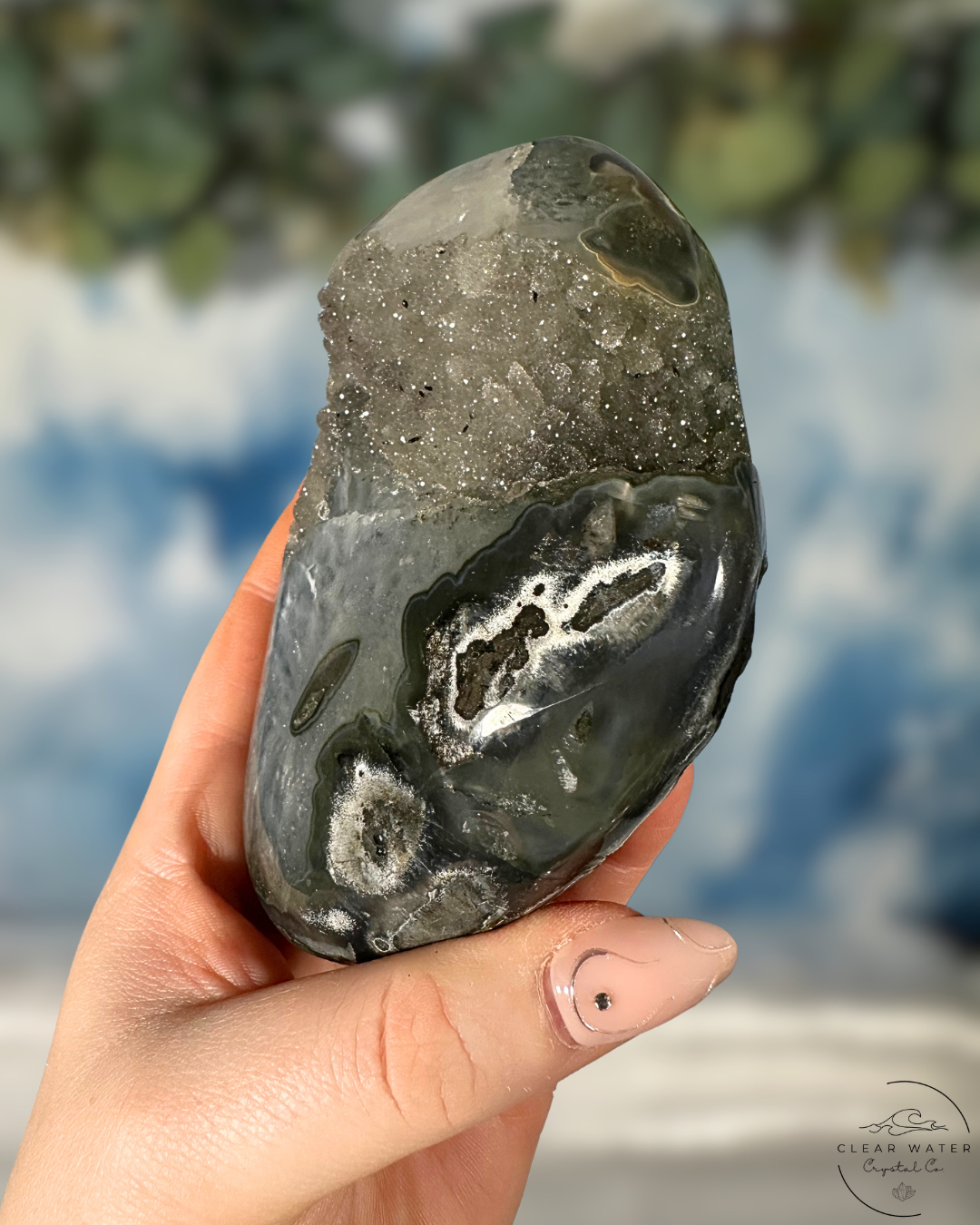 Uruguayan Amethyst on Custom Stand: Serene Shores