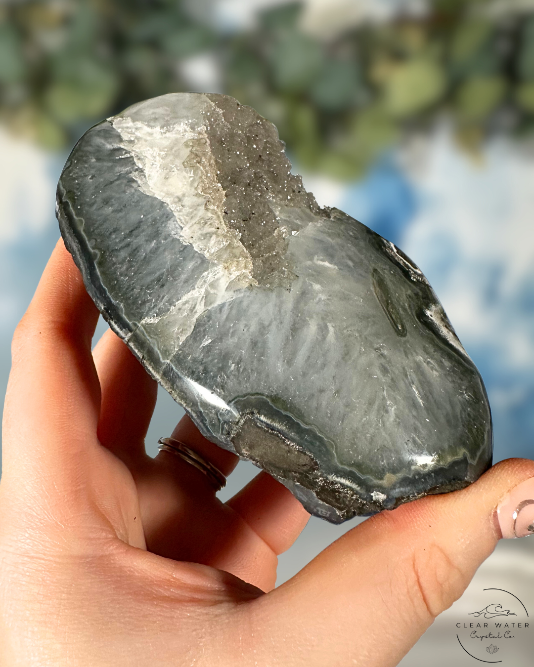Uruguayan Amethyst on Custom Stand: Serene Shores