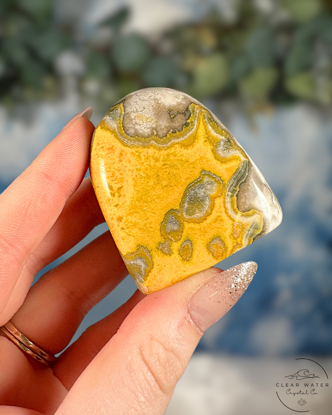 Indonesian Bumblebee Jasper Freeform: Vibrant Volcanic Art