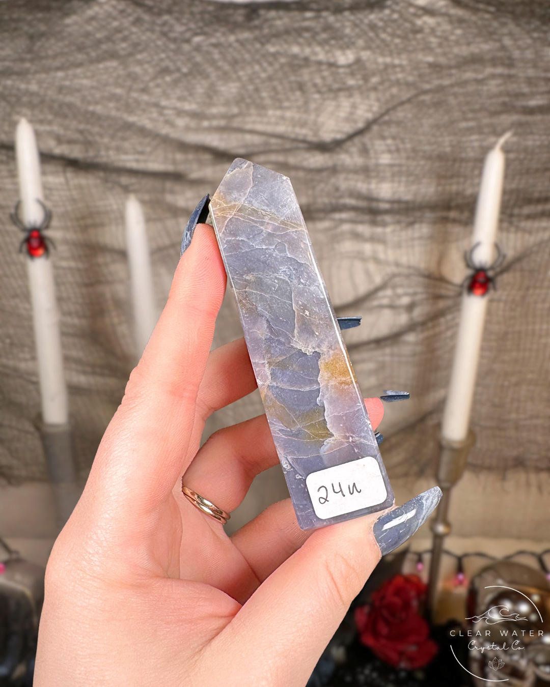 Indonesian Purple Chalcedony Towers
