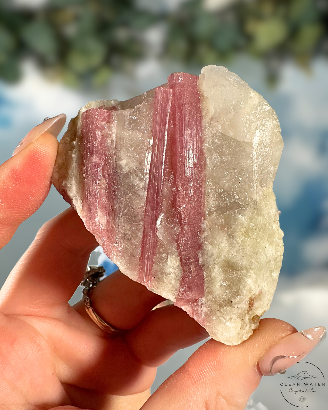 Pink Tourmaline in Matrix: Raw Radiance