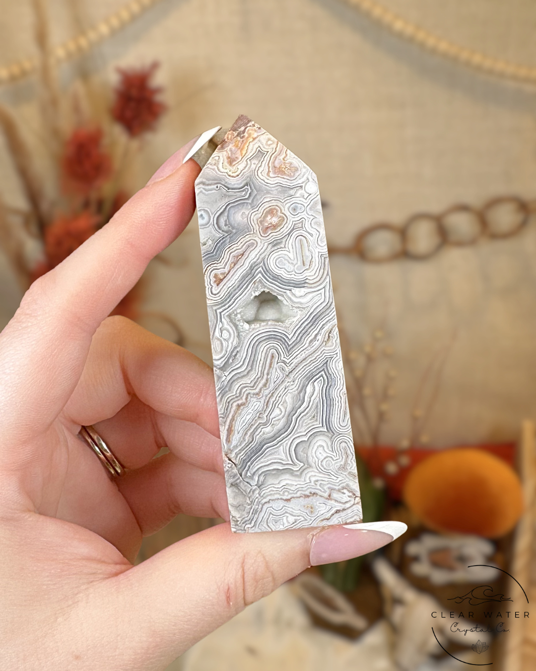 Crazy Lace Agate Tower- Mexico