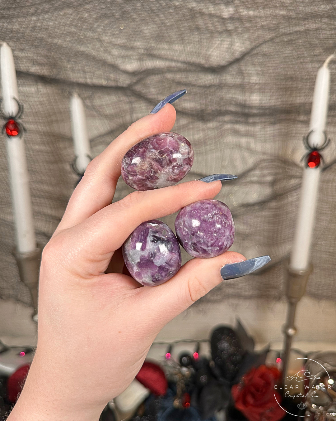 Lepidolite with Mica Tumbles