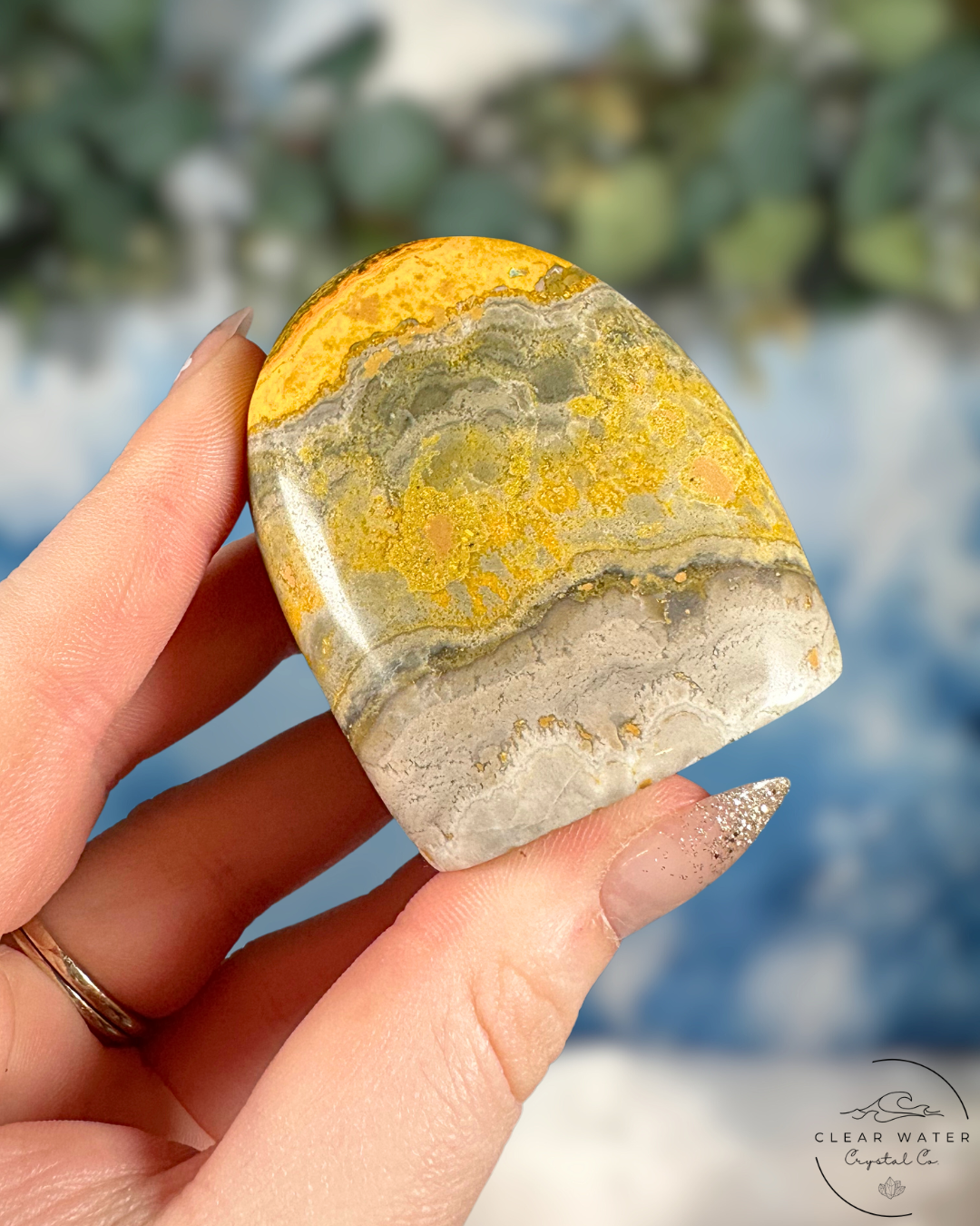 Indonesian Bumblebee Jasper Freeform: Vibrant Volcanic Art