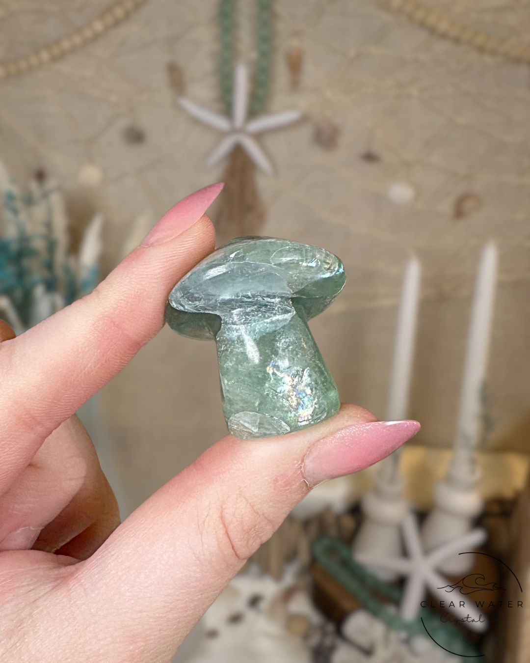 Baja Fluorite Mushroom Carving- Mexico