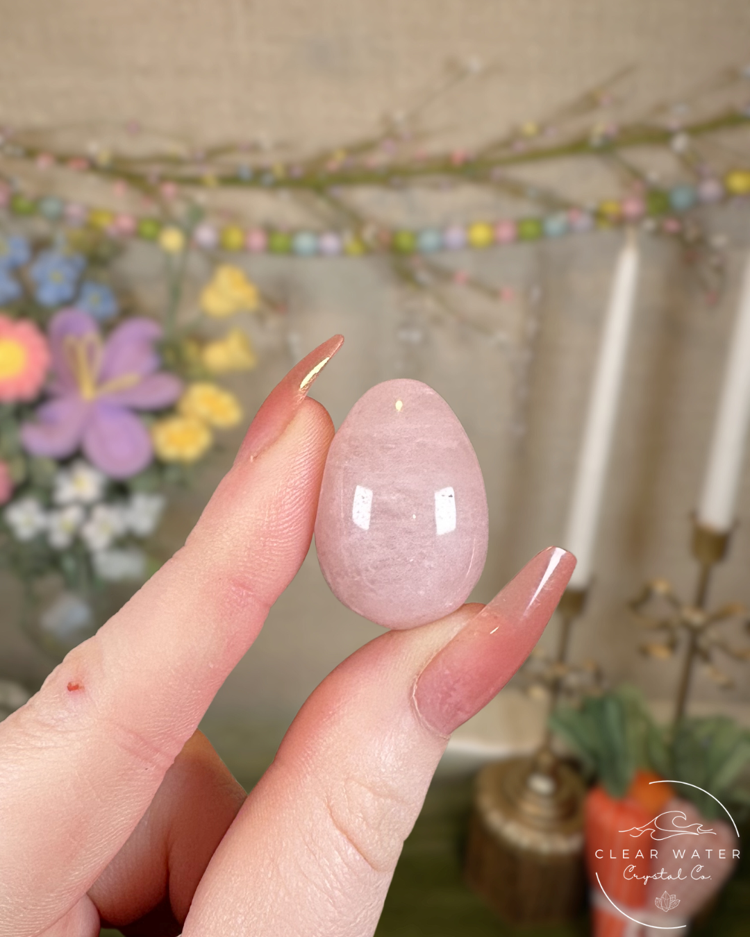 Mini Rose Quartz Eggs