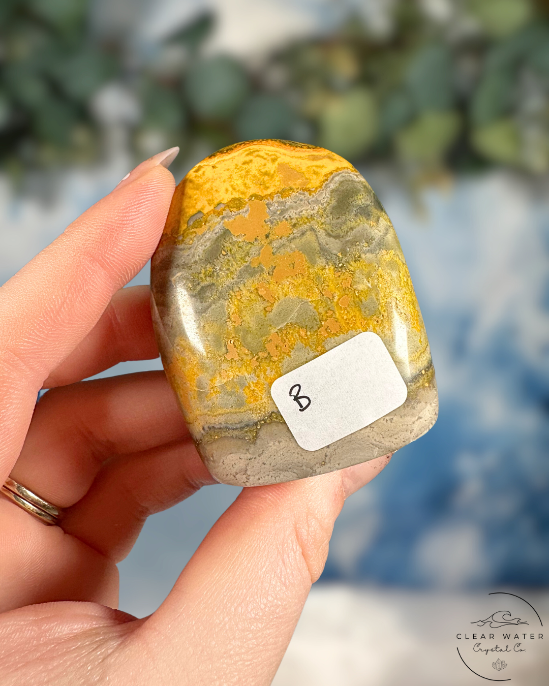 Indonesian Bumblebee Jasper Freeform: Vibrant Volcanic Art