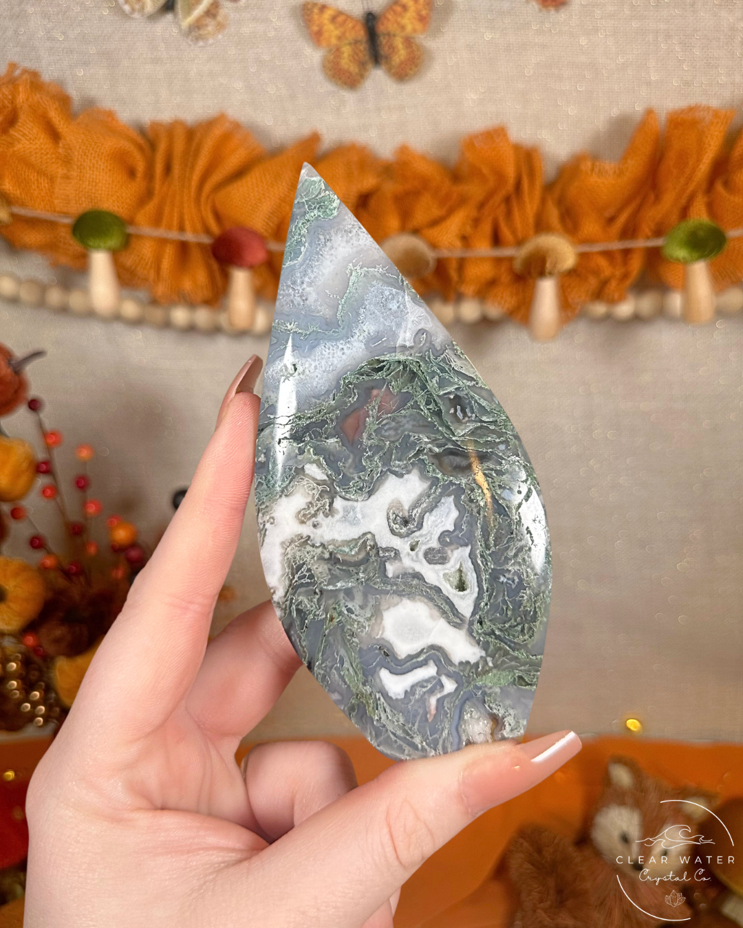 Moss Agate Flames- Harvest Embers