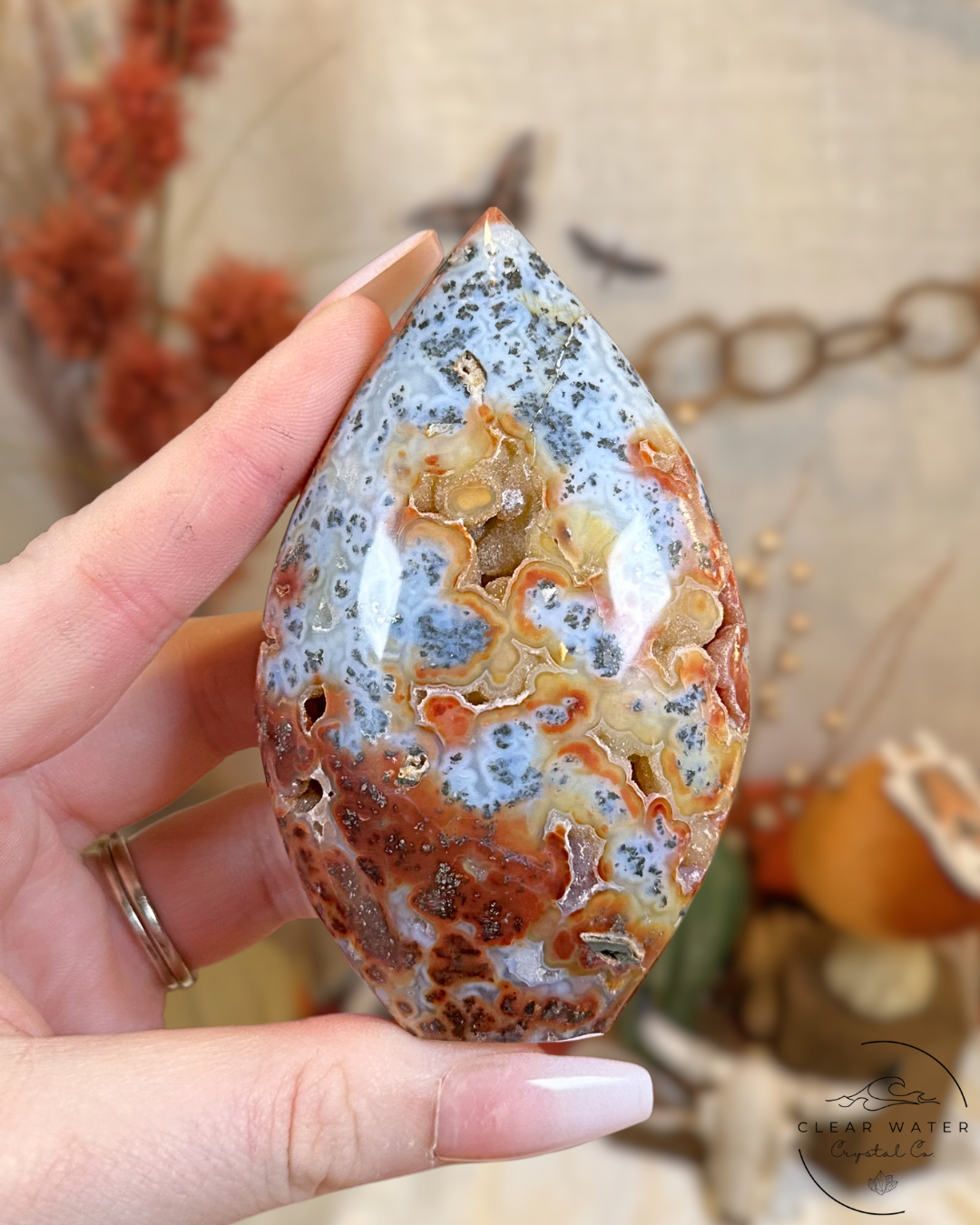 Red Marcasite and Pyrite Flame- Indonesia