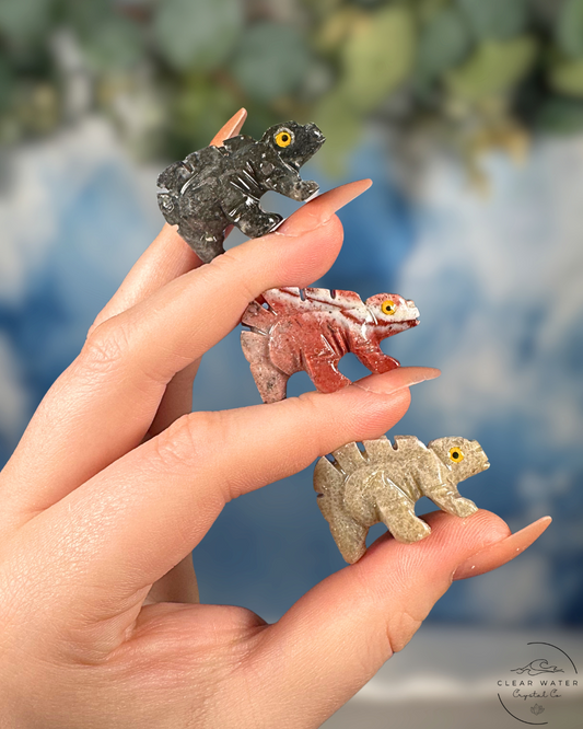 Mexican Soapstone Stegosaurus Carving