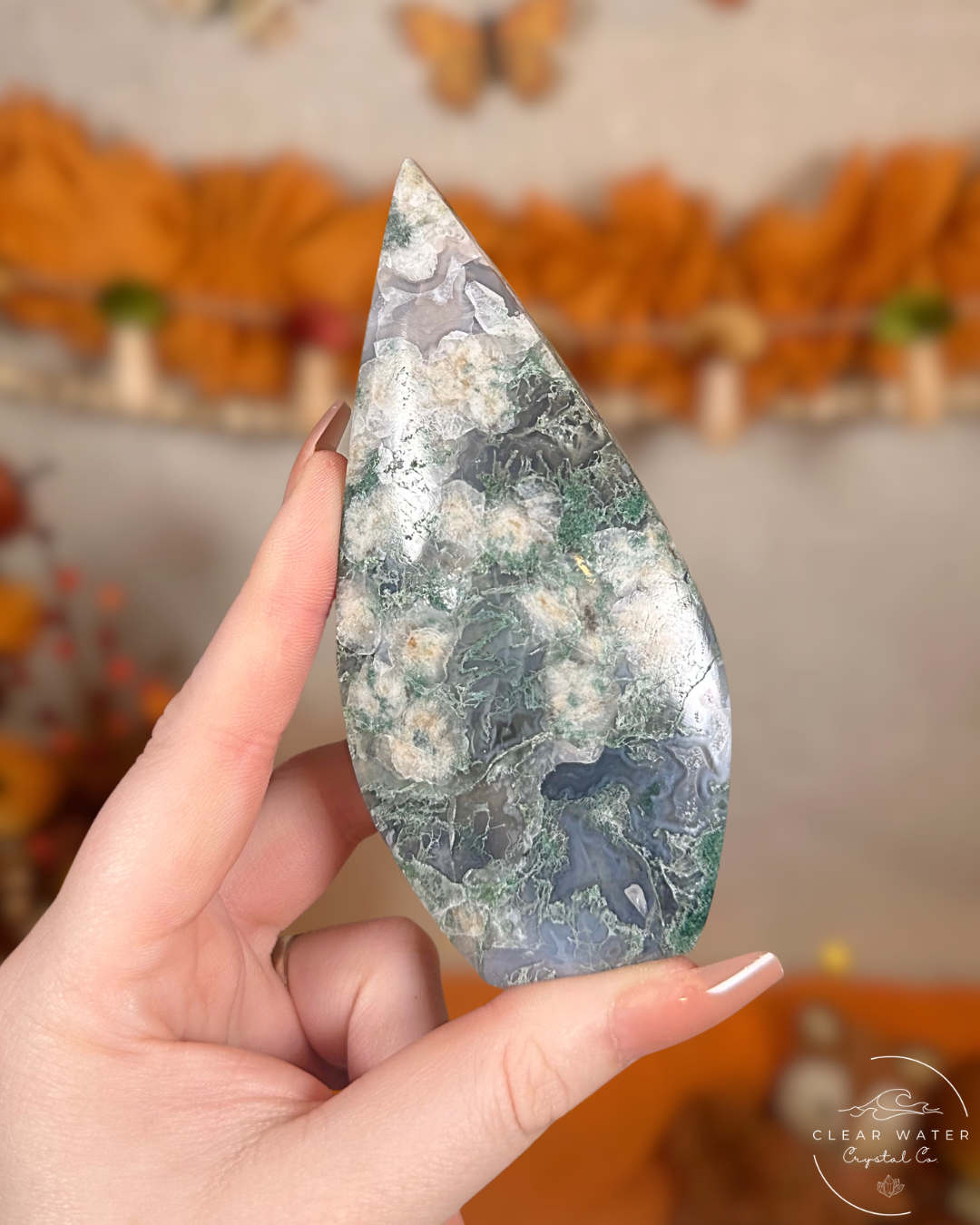 Moss Agate Flames- Harvest Embers
