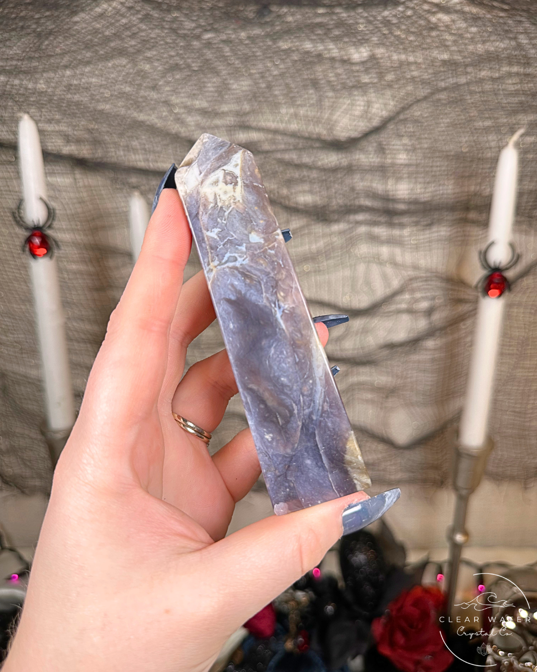 Indonesian Purple Chalcedony Towers