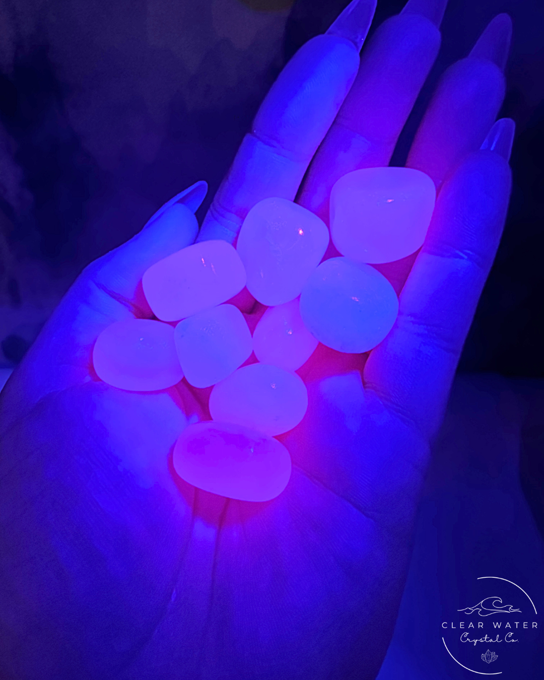 Mangano Calcite Tumble: Gentle Love & UV Magic