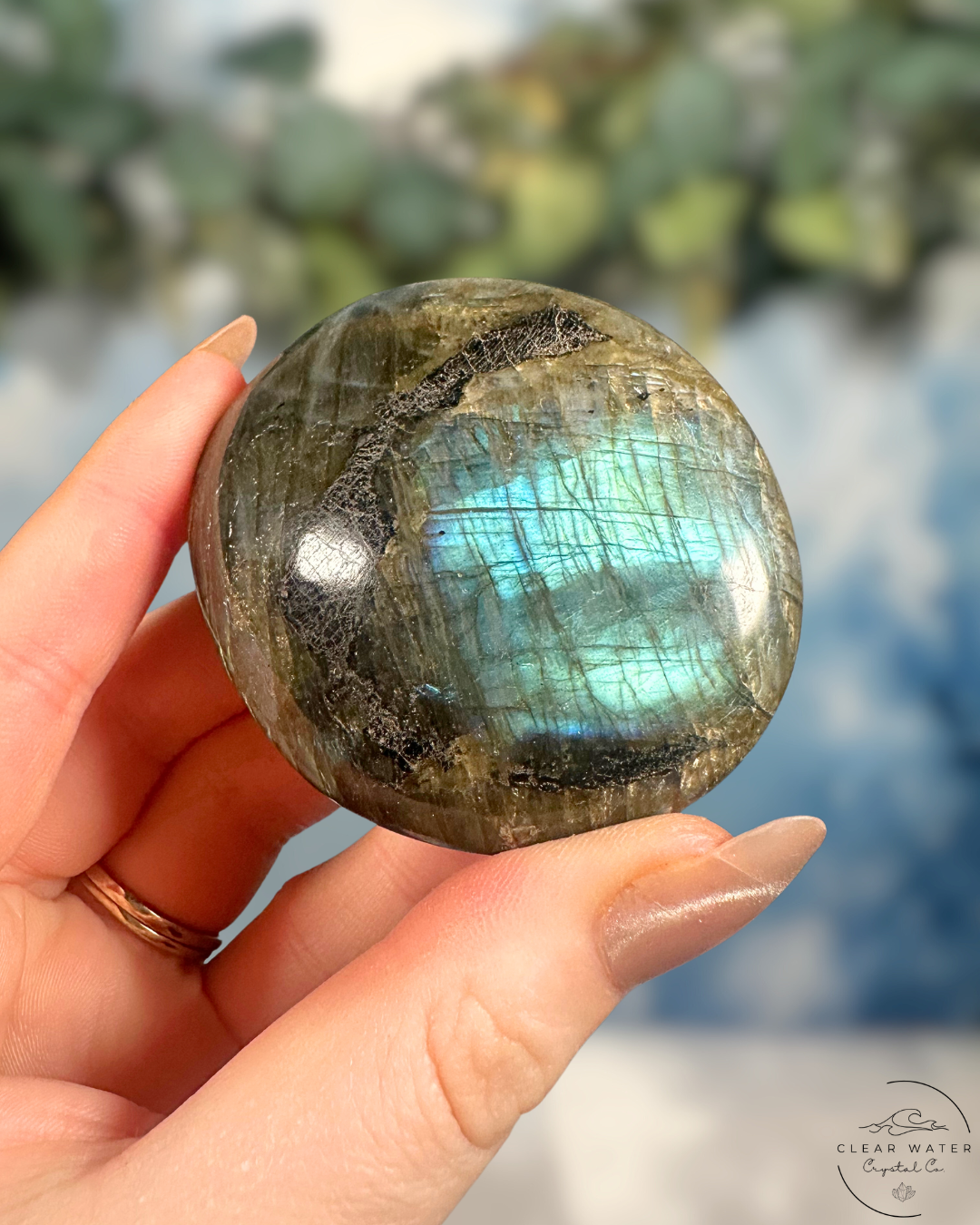 Imperfect Labradorite Palmstones - Minimal, Unique Flash