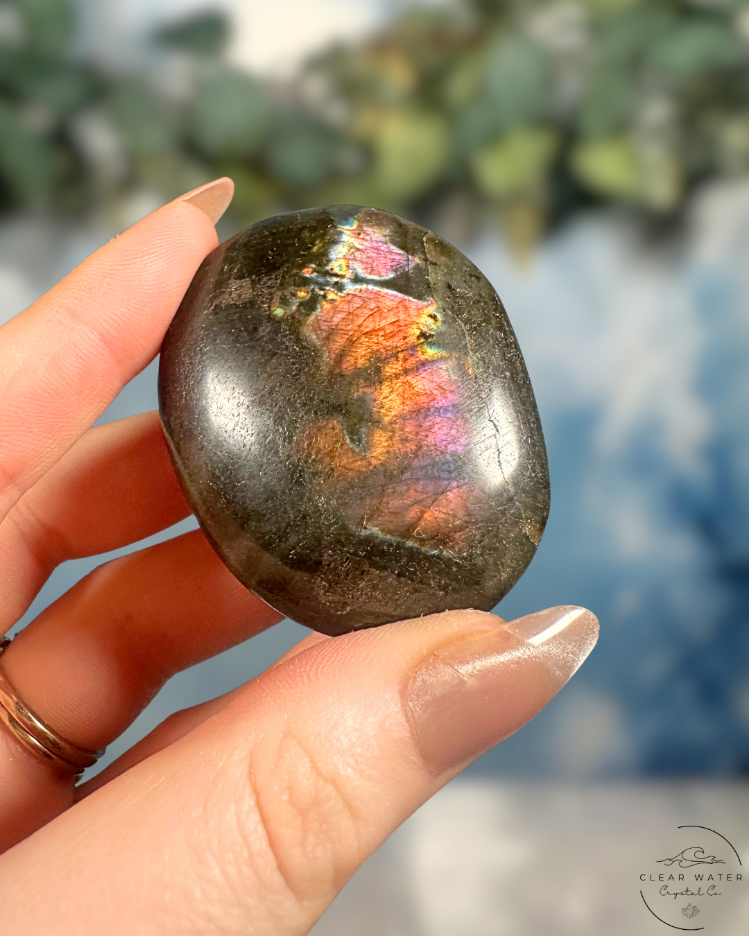 Imperfect Labradorite Palmstones - Minimal, Unique Flash