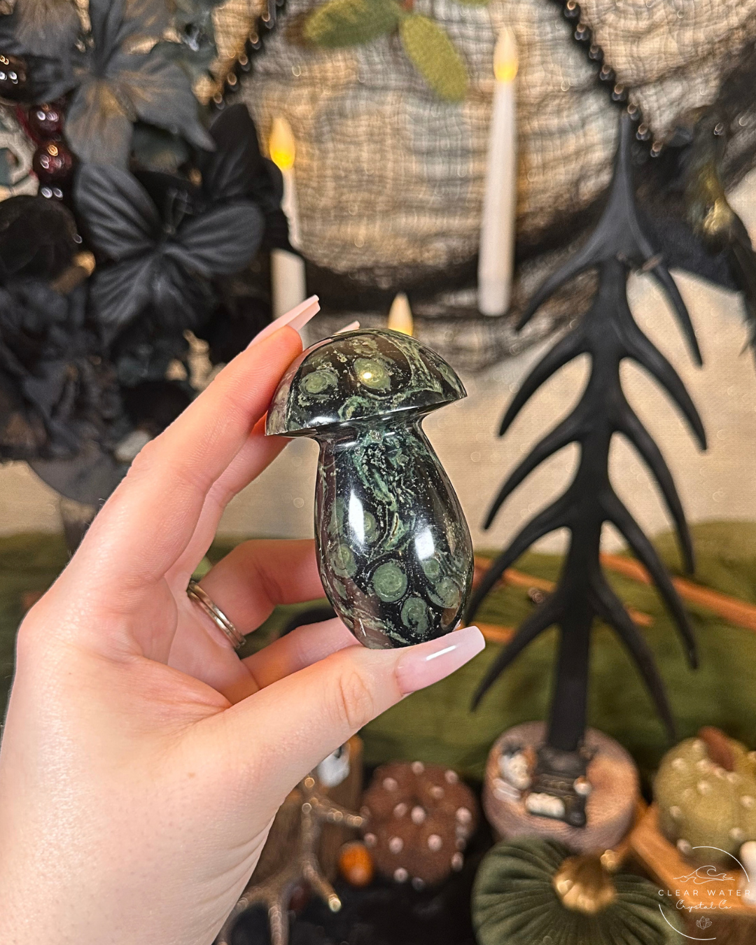 Kambaba Jasper Mushroom Carving | Madagascar