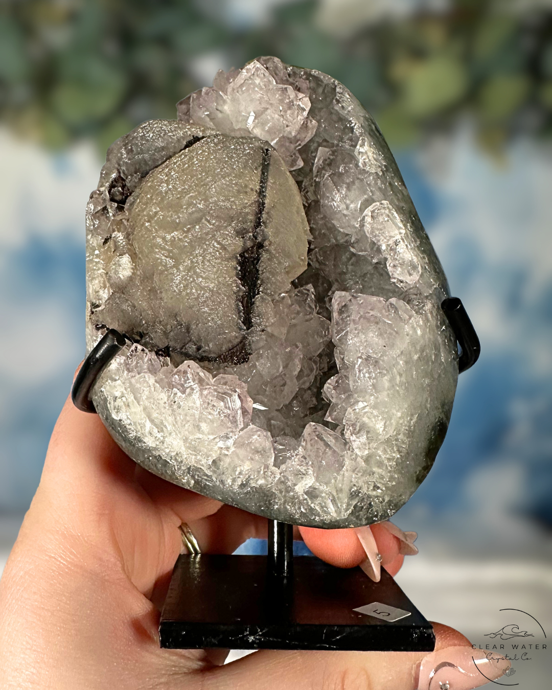 Uruguayan Amethyst on Custom Stand: Mystic Mountain