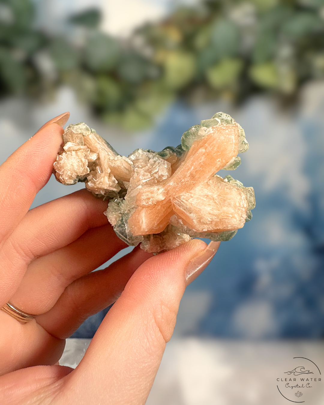 Peach Stilbite Specimens: Soft Connection